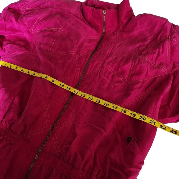 Vintage Bocoo Womens 100% Silk Full Zip Jacket Size M‎ Hot Pink Track Jacket - Picture 7 of 14